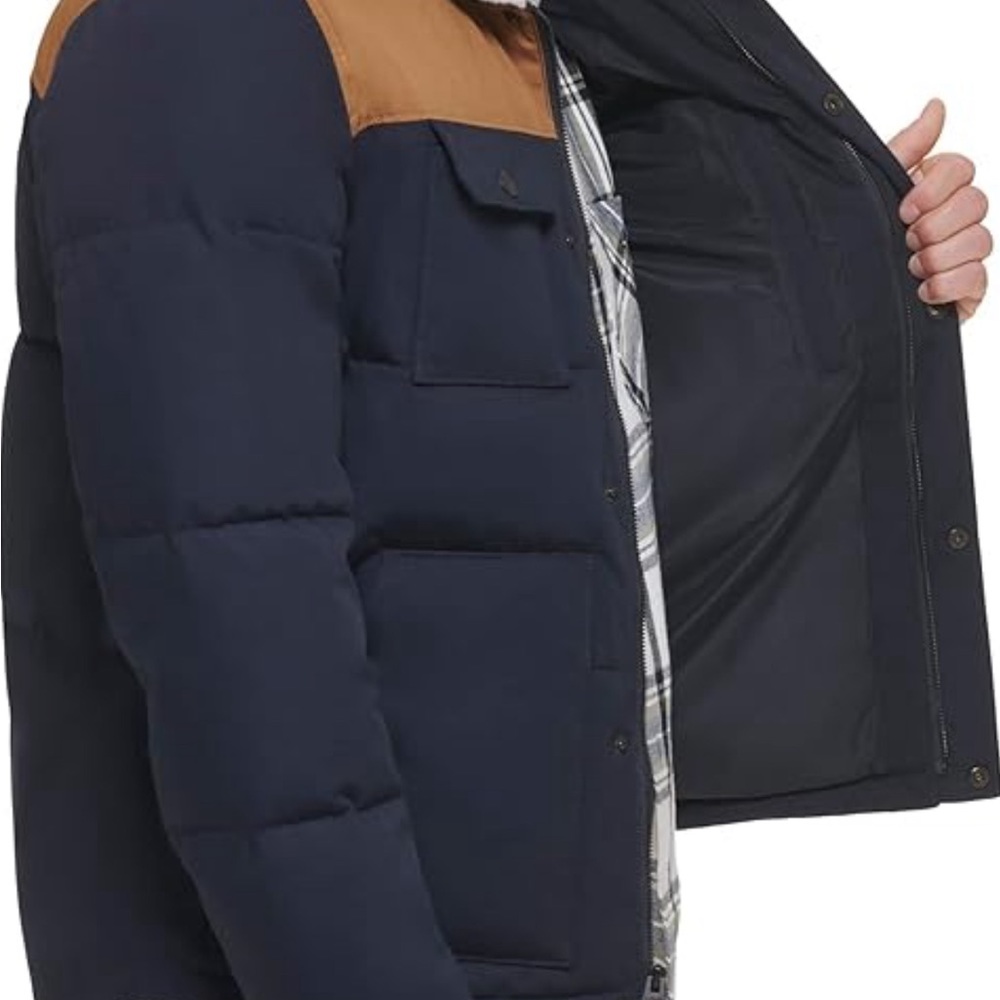 Levi's Men's Quilted Sherpa Collar Work Wear Puffer Jacket